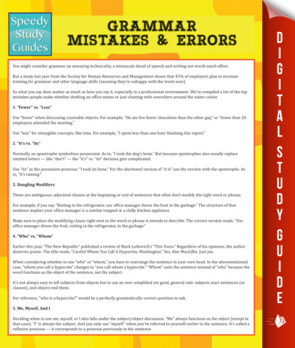 Grammar Mistakes & Errors (Speedy Study Guide)