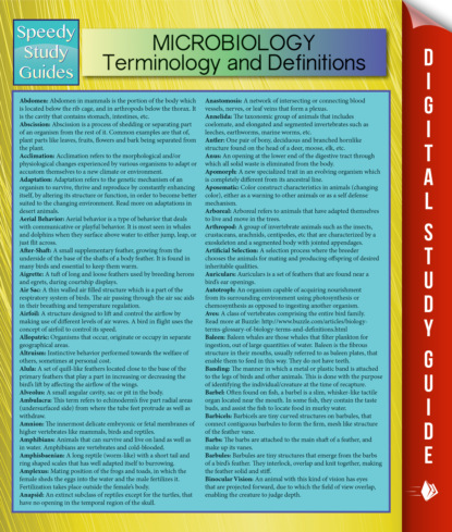 Microbiology Terminology and Definitions (Speedy Study Guide)