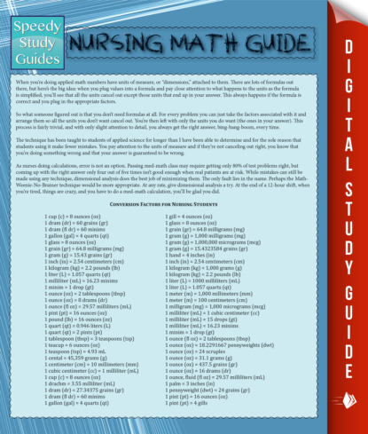 Nursing Math Guide (Speedy Study Guide)