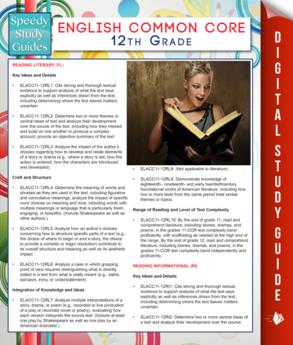 English Common Core 12th Grade (Speedy Study Guides)
