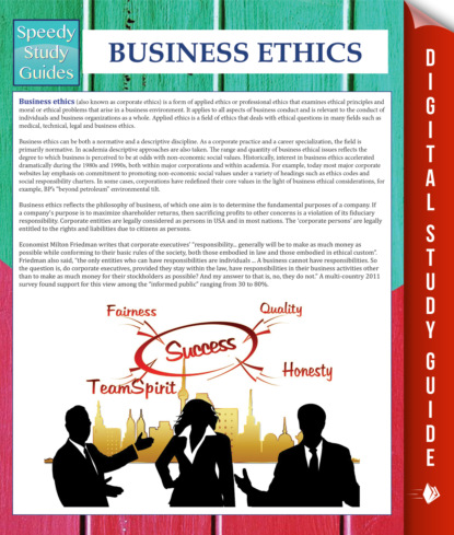 Business Ethics (Speedy Study Guides)