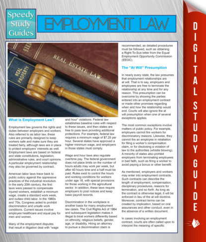 Employment Law (Speedy Study Guides)