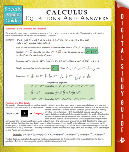 Calculus Equations And Answers (Speedy Study Guides)