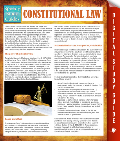 Constitutional Law (Speedy Study Guides)