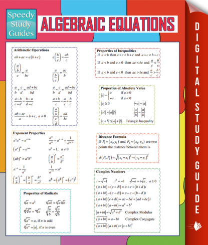 Algebraic Equations (Speedy Study Guides)