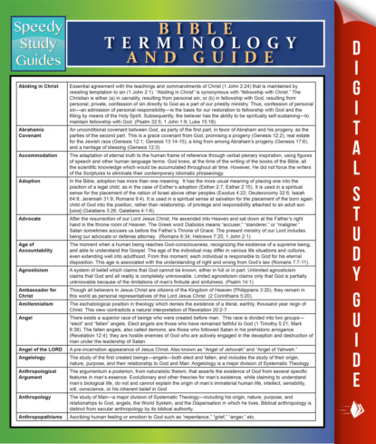 Bible Terminology And Guide