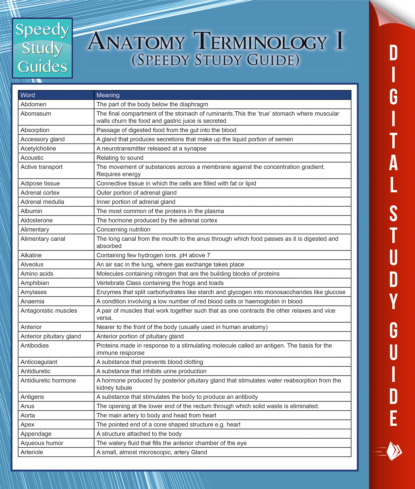 Anatomy Terminology I (Speedy Study Guide)