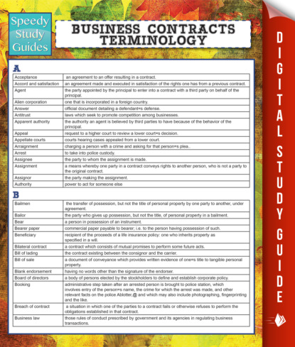 Business Contracts Terminology (Speedy Study Guide)