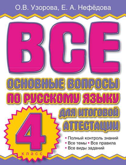 Все основные вопросы по русскому языку для итоговой аттестации. 4 класс
