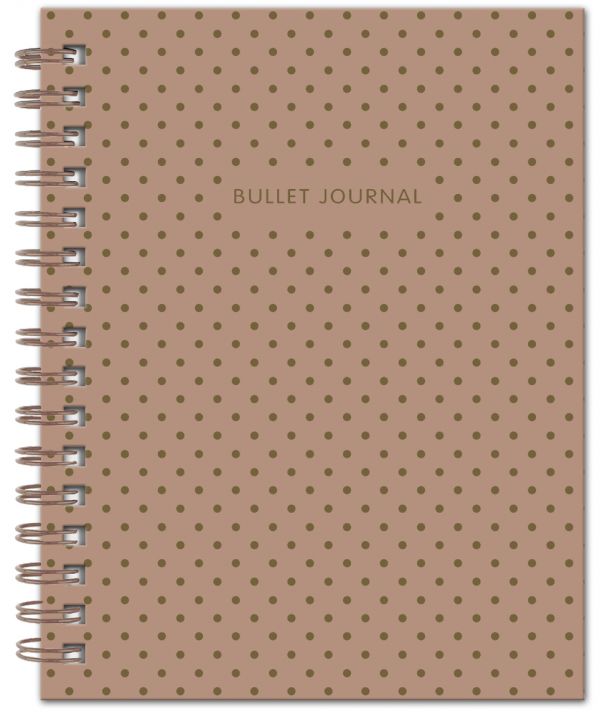 Книга для записей Bullet Journal, 60 листов, кофейная